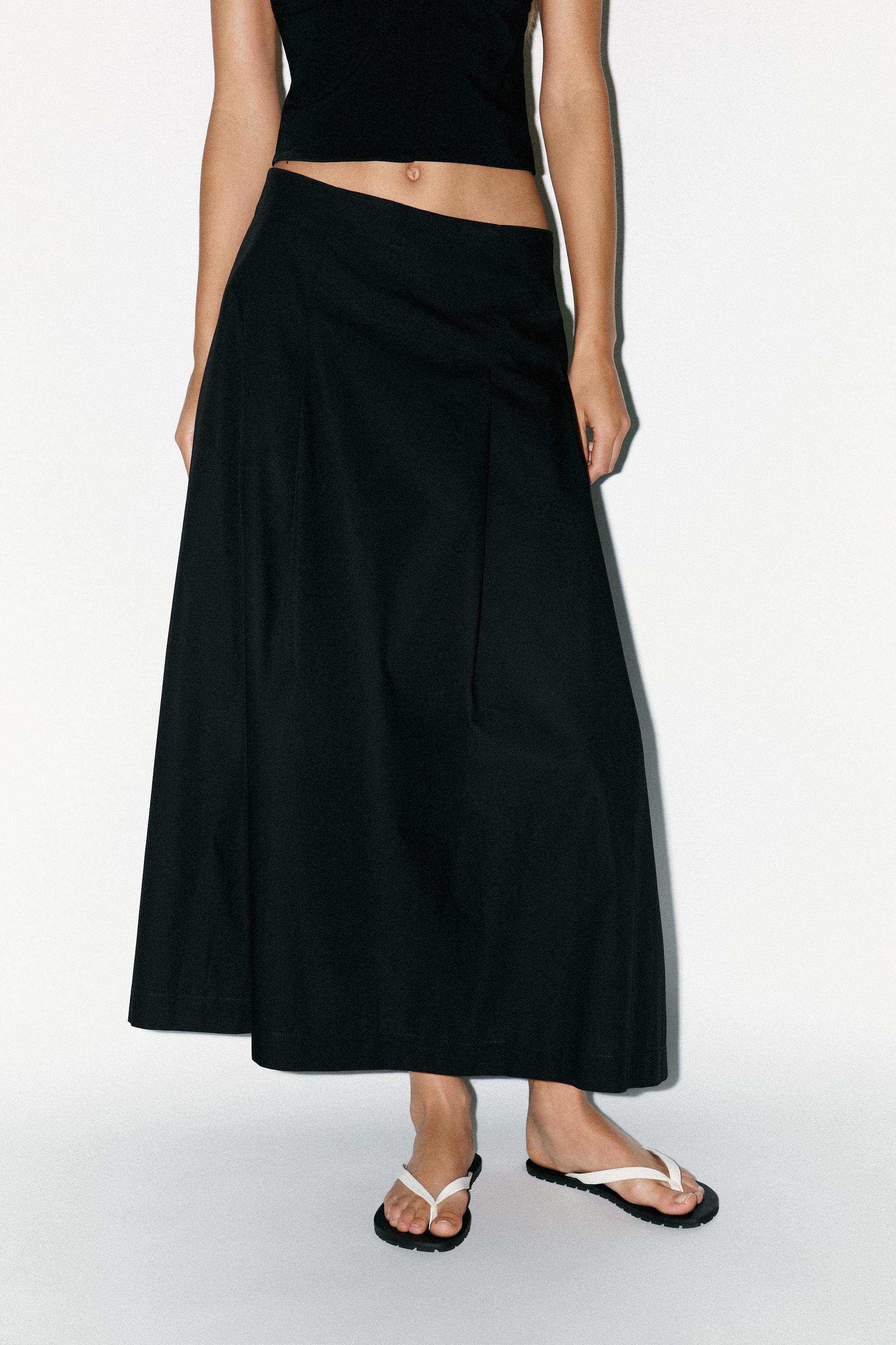 Pleated Midi Skirt