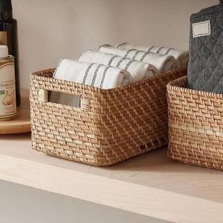 Woven storage baskets 