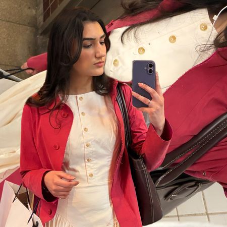 Who What Wear assistant shopping editor Josephine Hadjiloucas wearing the April Hutch Dress