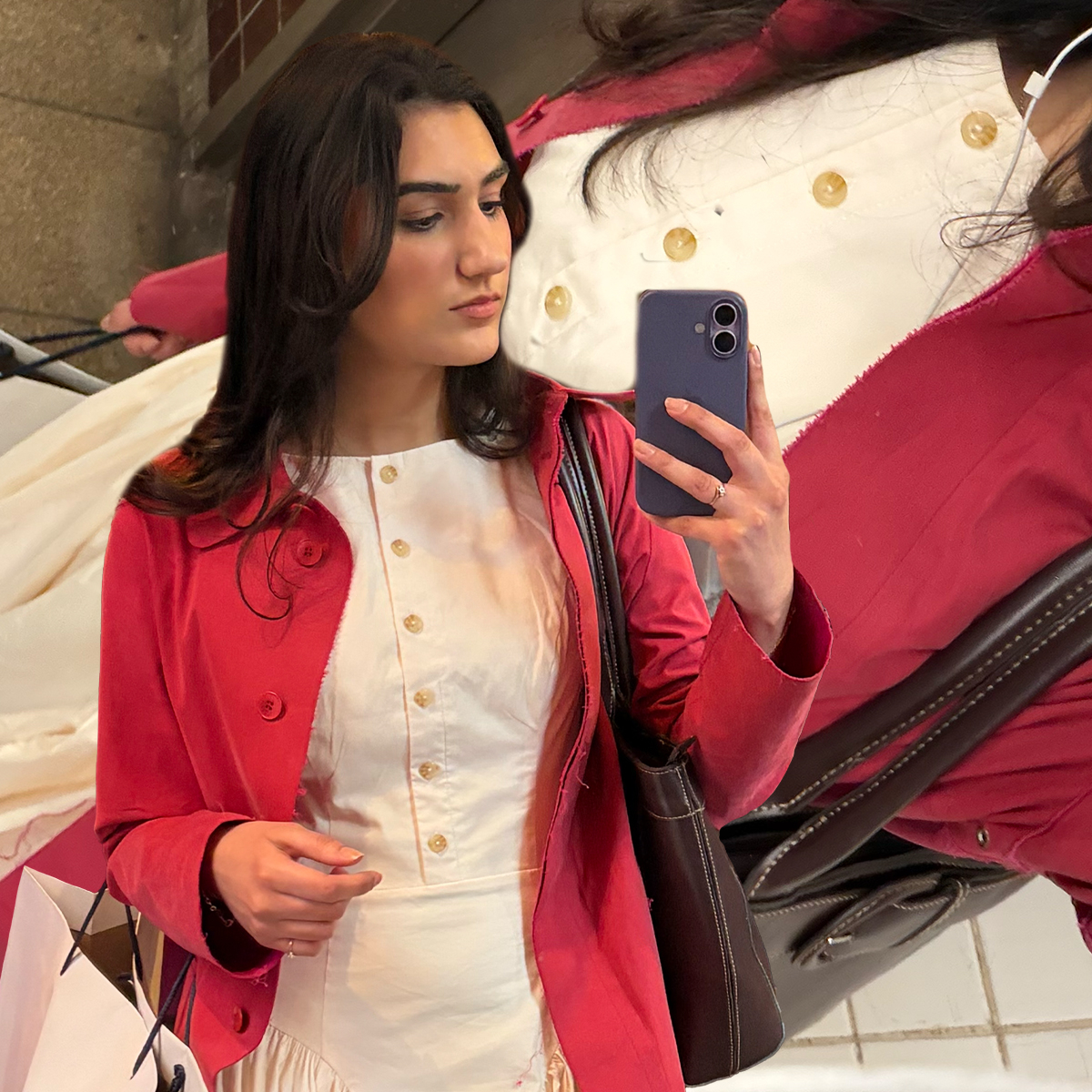 Who What Wear assistant shopping editor Josephine Hadjiloucas wearing the April Hutch Dress
