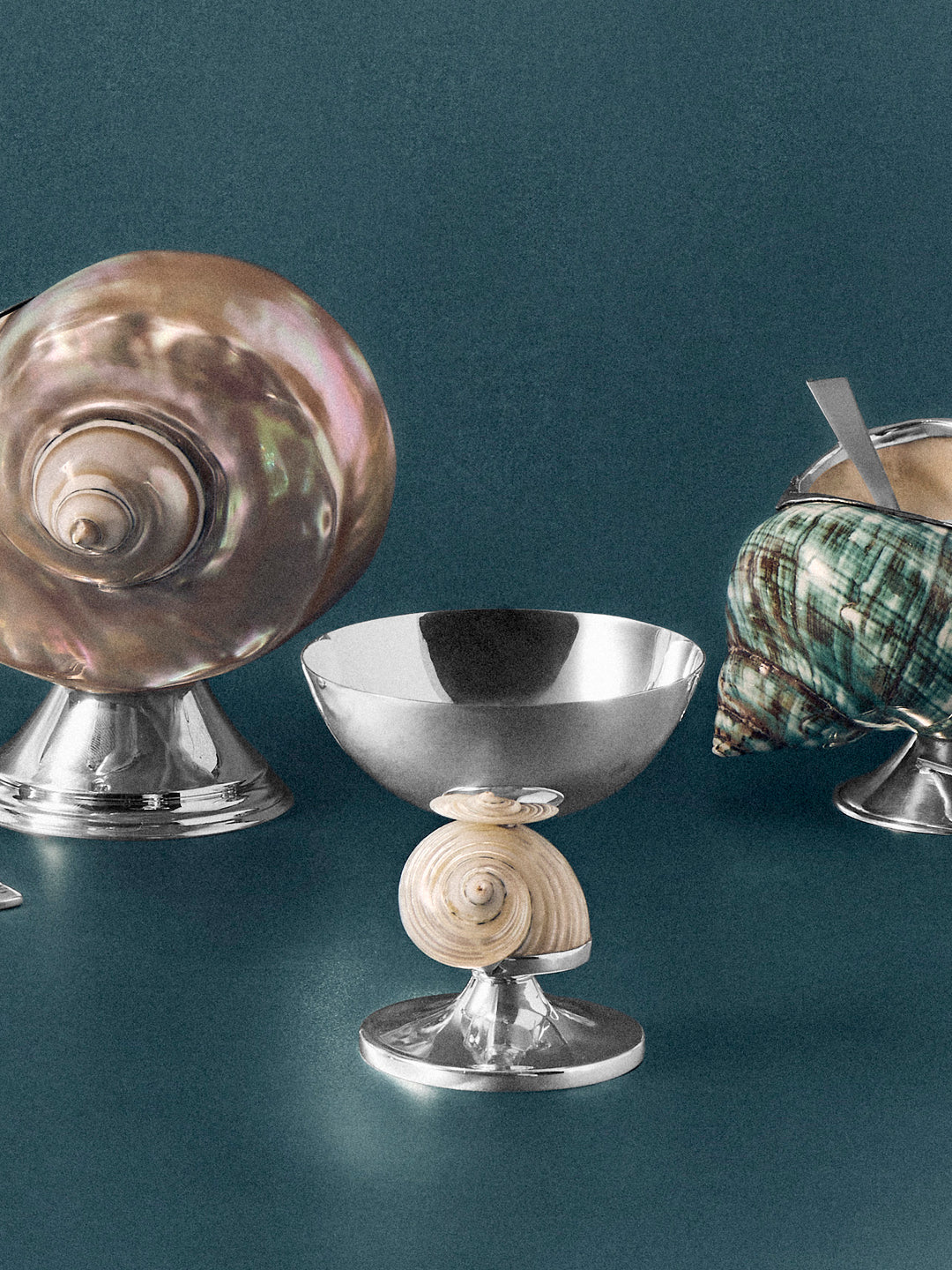 Tavares 1922, Sterling Silver and Shell Ice Cream Cup