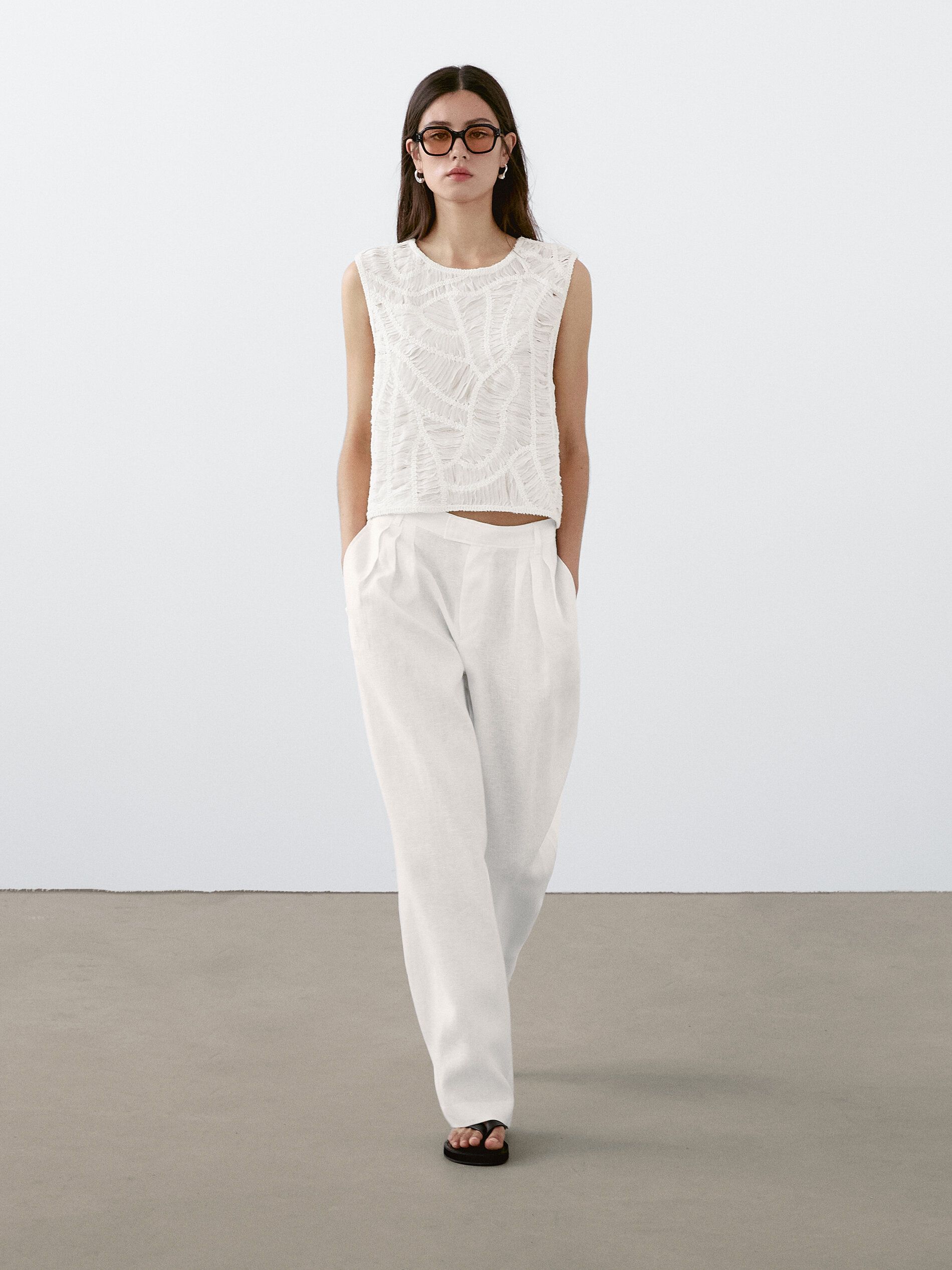 Openwork Crochet Top