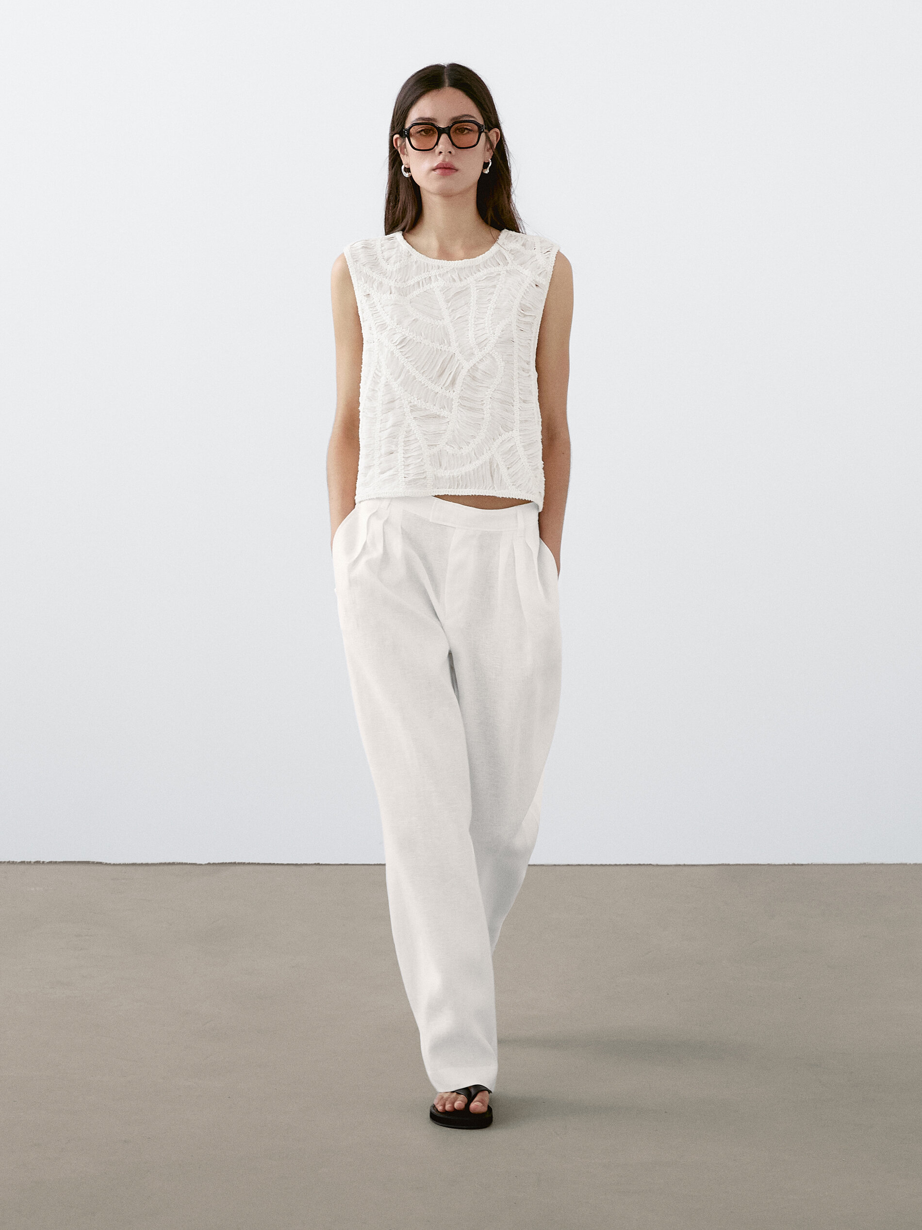 Openwork Crochet Top