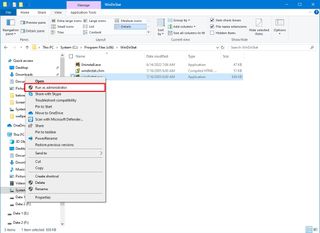 File Explorer context menu options