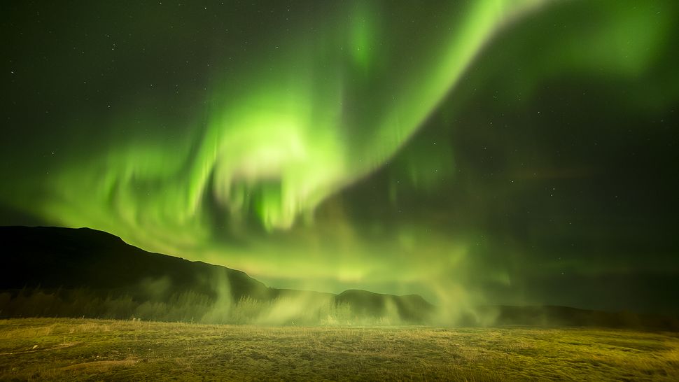 Geyser' aurora and 'cosmic bat' nebula shortlisted for astronomy photo prize