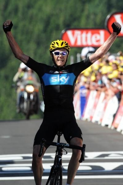 Chris Froome (Sky) wins stage 7 of the Tour de France on La Planche des Belles Filles