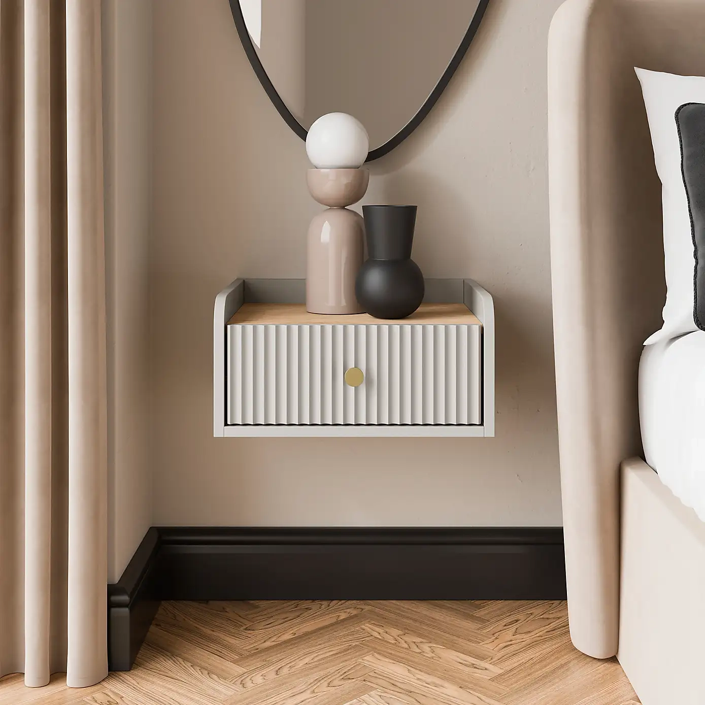 Georgi Floating 1 Drawer Bedside Table