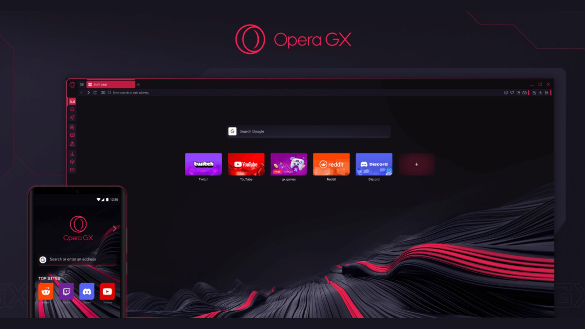 Opera GX, Opera's gaming browser, working on desktop and mobile