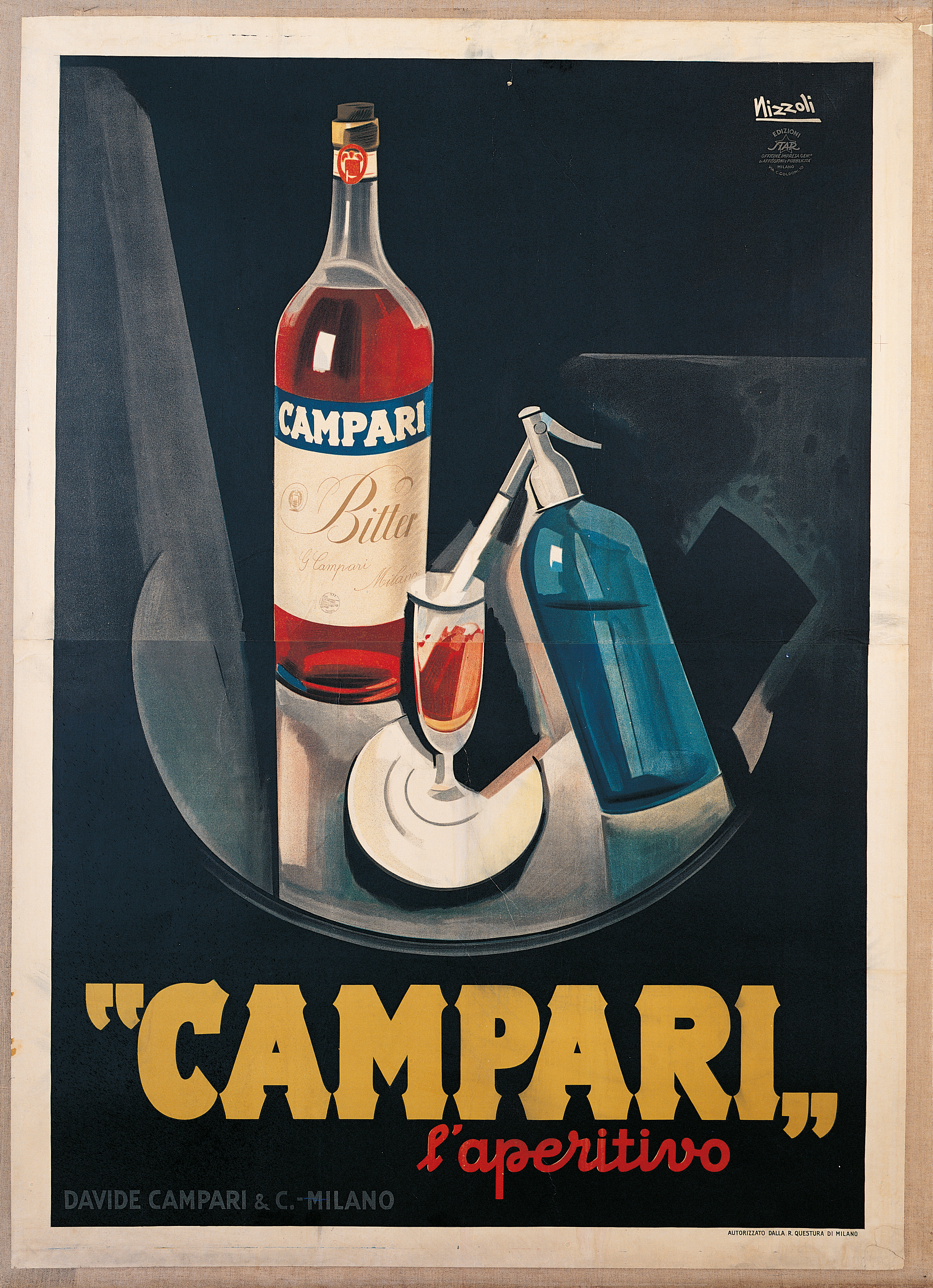 vintage poster ad for campari soda