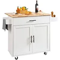 Kitchen Island Cart on Wheels | View at Walmart