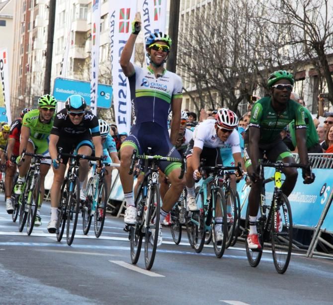 Michael Matthews (Orica GreenEdge) celebrates a win