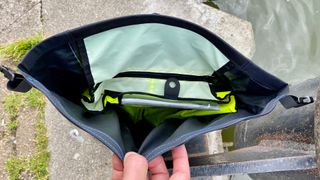 Inside view of Aquapac 25 litre Wet & Dry backpack