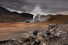 A field of geysers called El Tatio located in northern Chile's Andes Mountains.