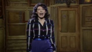 Lily Tomlin performing a her monolgue on SNL