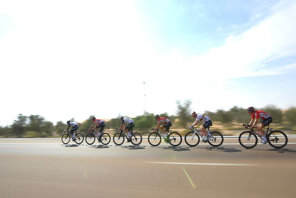 2016 Abu Dhabi Tour - stage 1 breakaway almost made it to the line