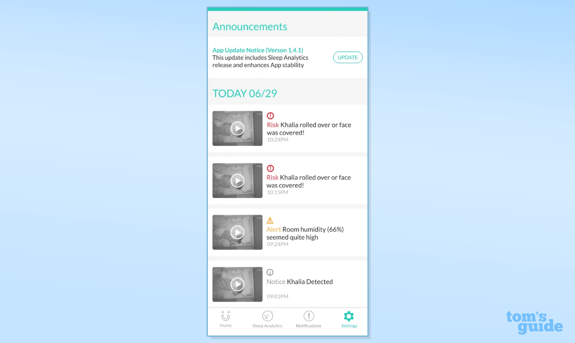 Cubo Ai Plus smart baby monitor app