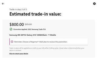 T Mobile S10 Trade In Value