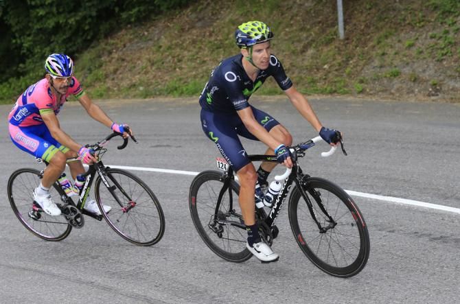 Rui Costa (Movistar) leads Jose Serpa (Lampre-Merida)