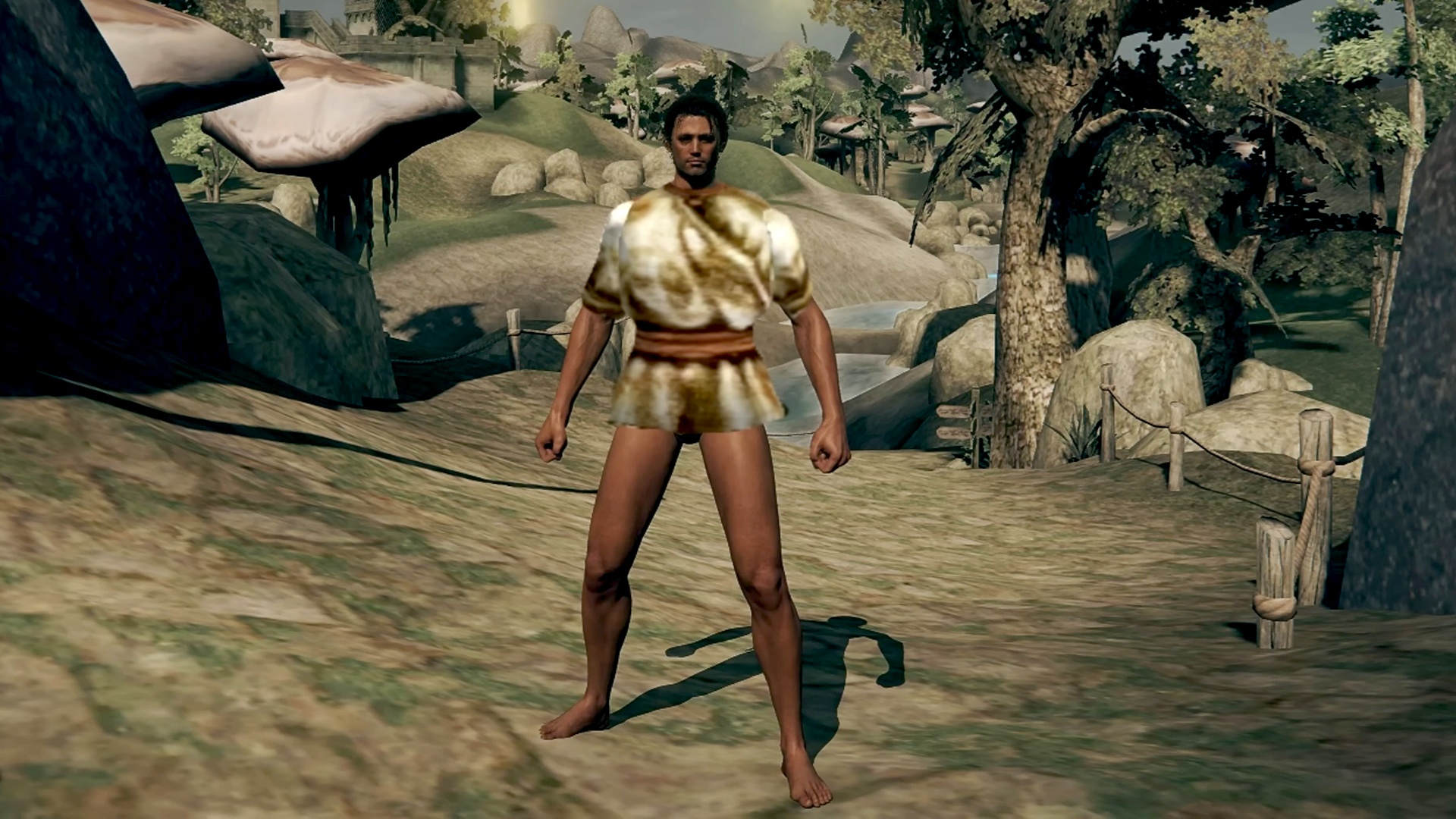 Elden Ring character wearing Morrowind rags.