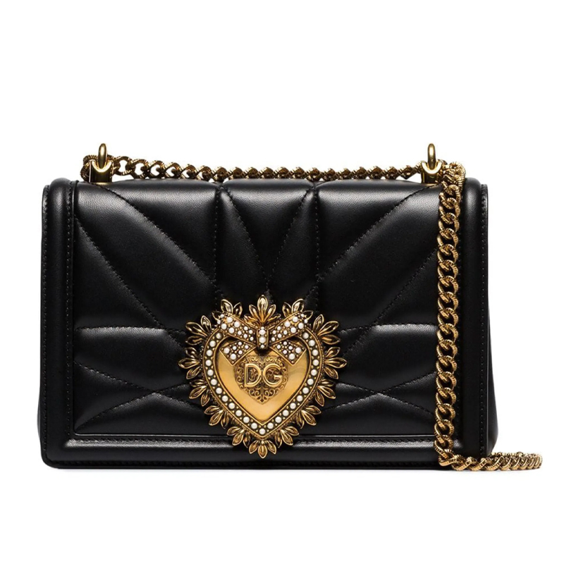 D&amp;G black leather handbag