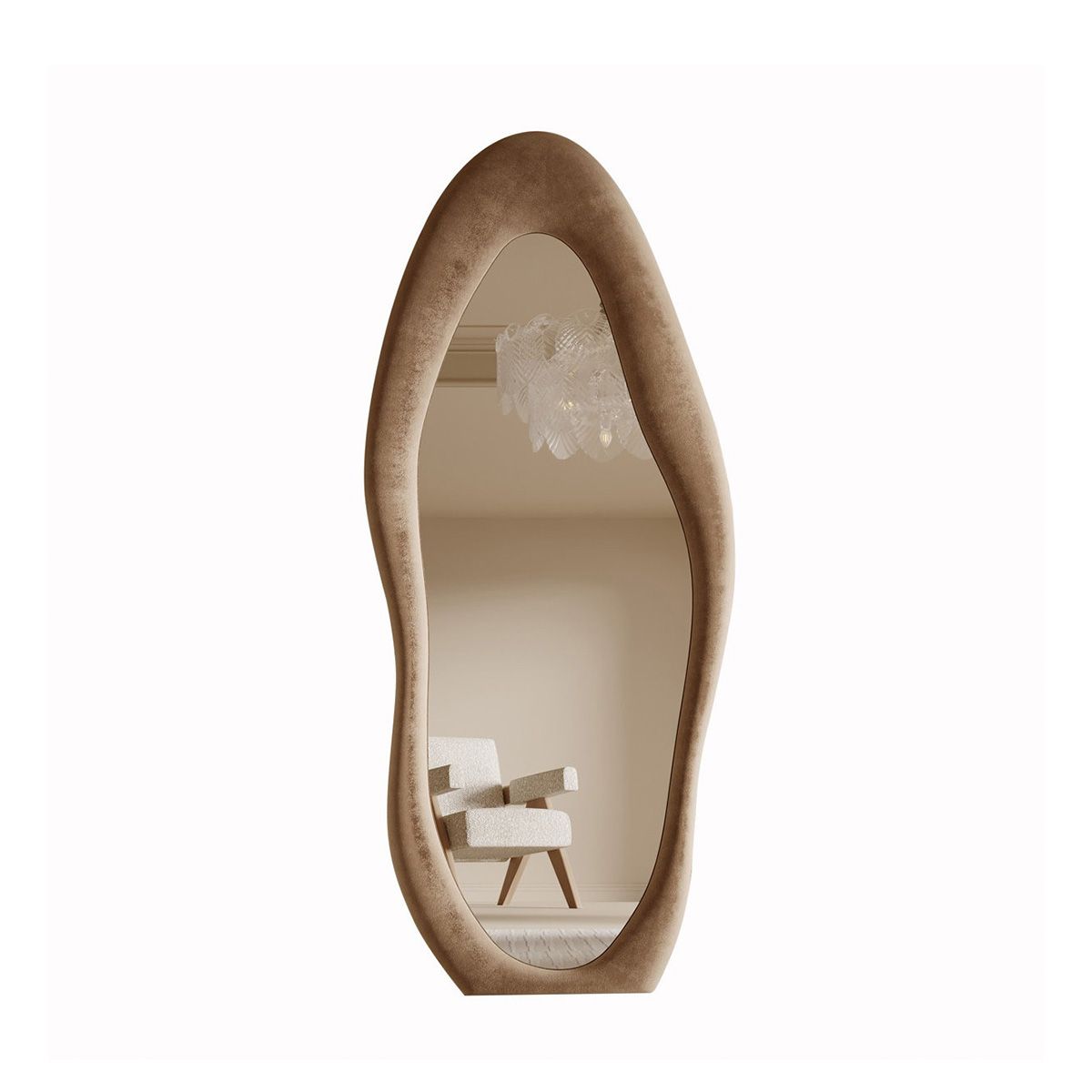 Wrought Studio™ Amon Full Length Mirror Wavy Mirror Floor Mirror & Reviews | Wayfair