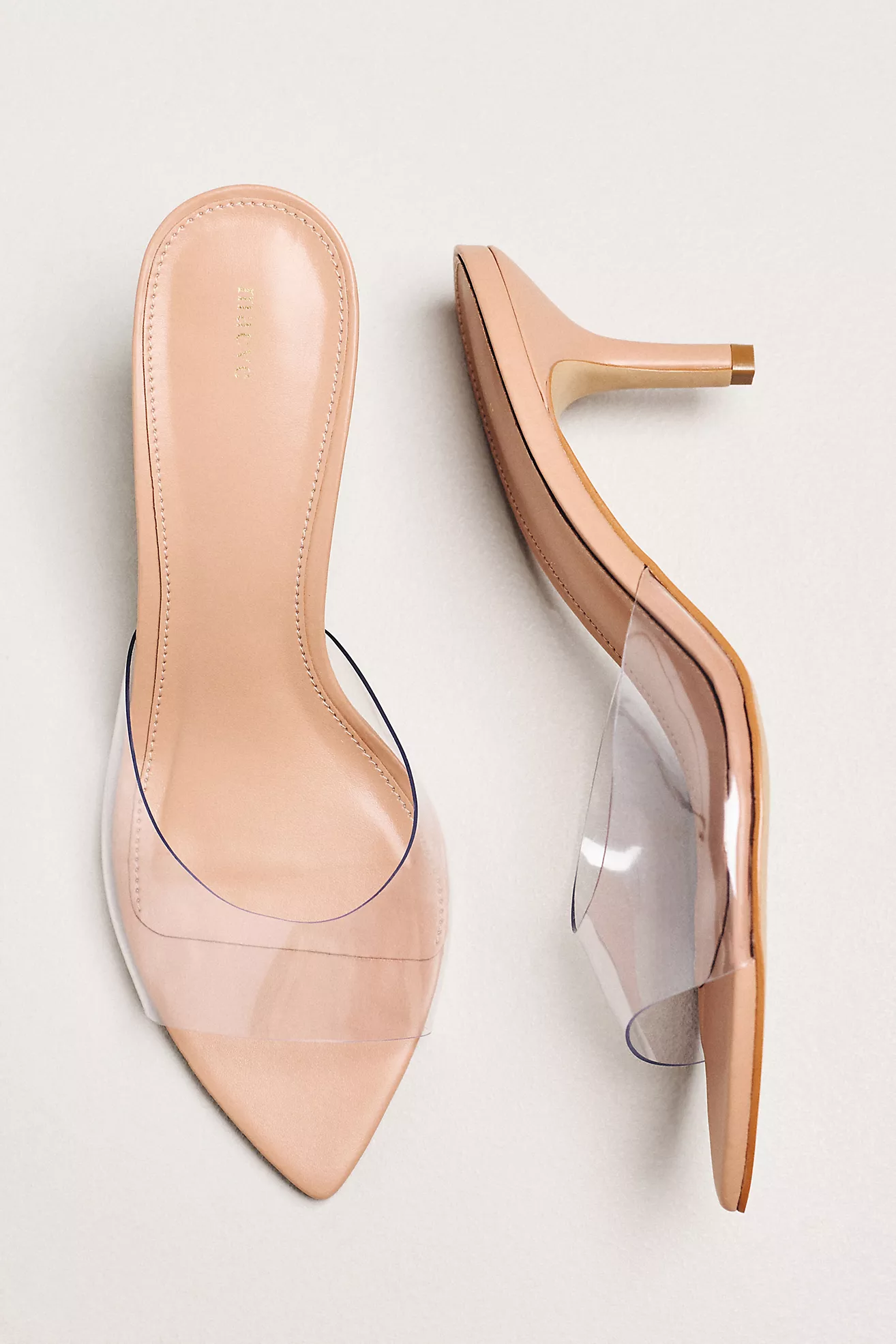 Maeve Pvc Pointed-Toe Mule Heels