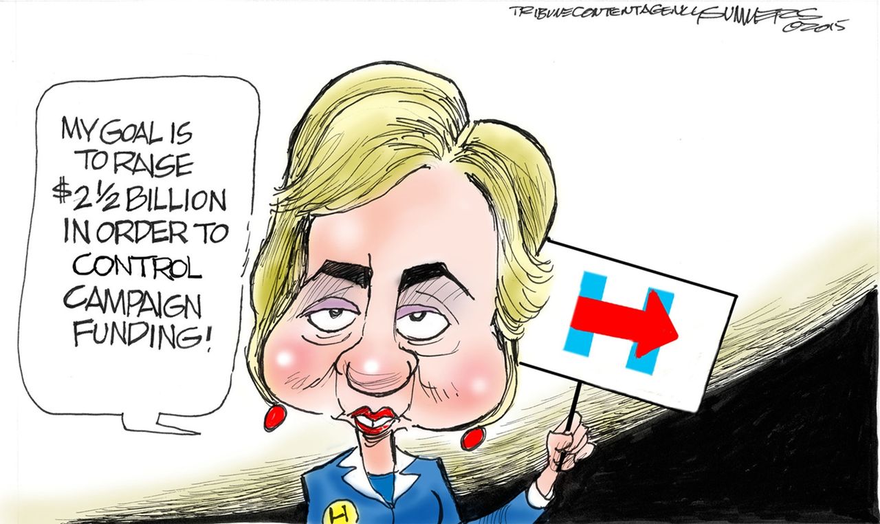 Political cartoon U.S. Hillary Clinton 2016