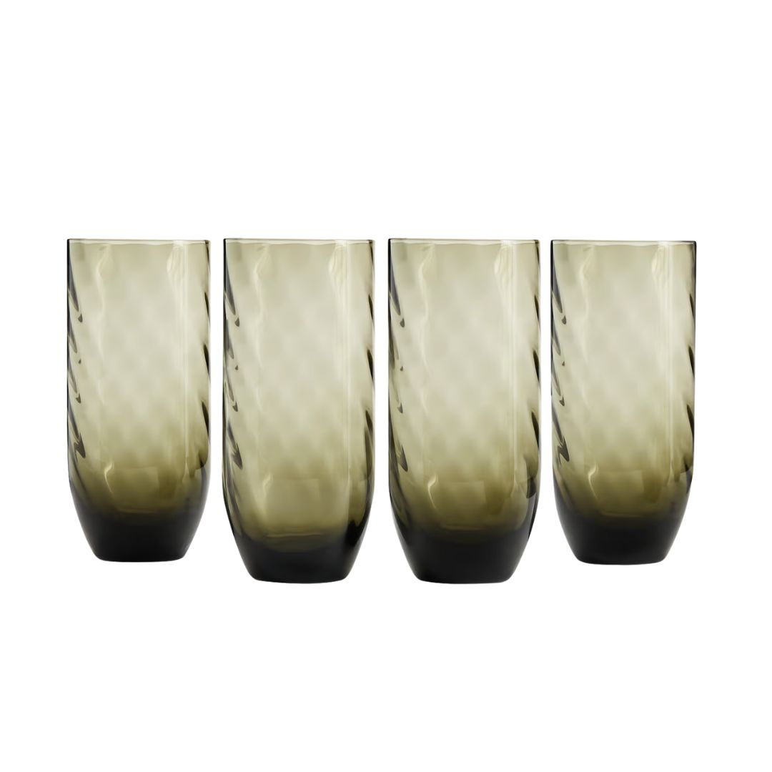 Soho Home, Rosendale Highball, Smoke, Set of Four