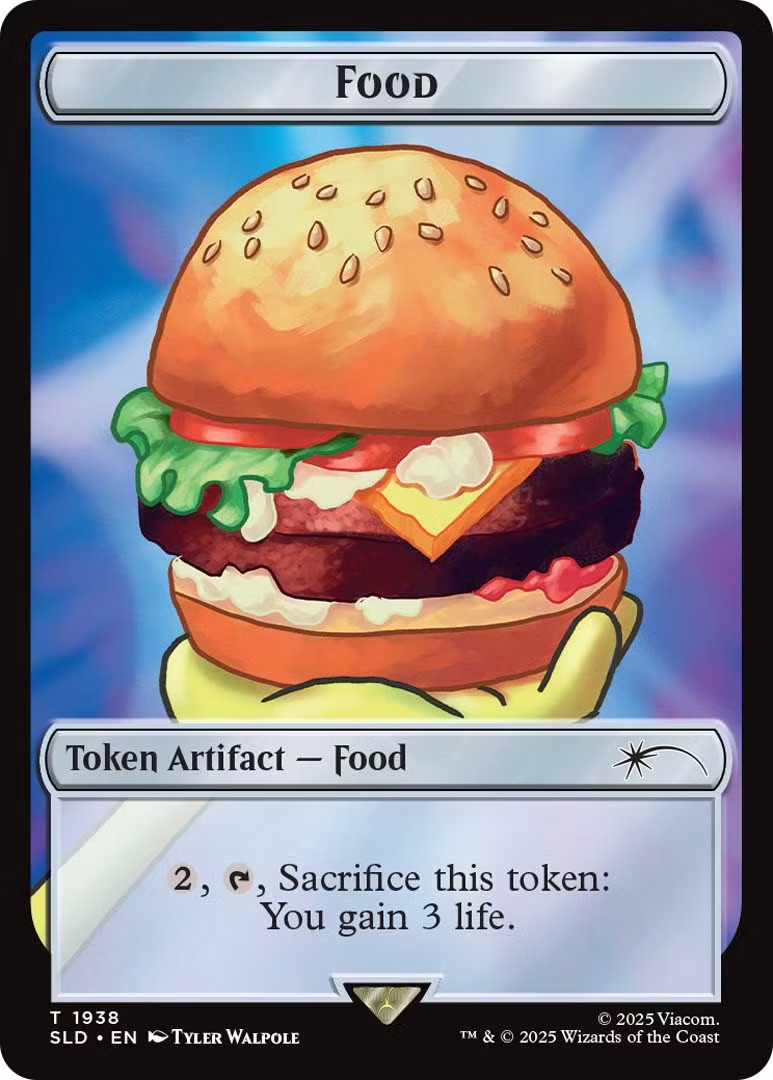 MTG Spongebob Secret Lair Food token