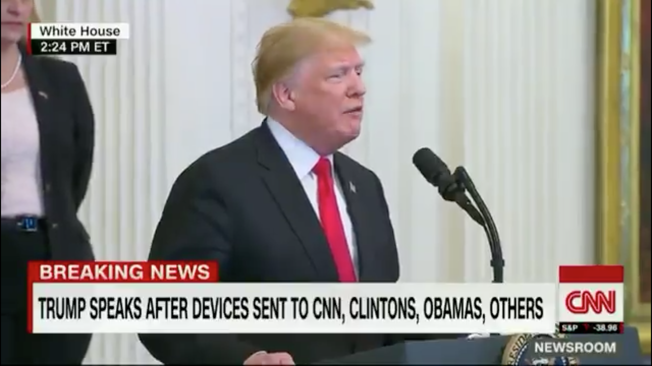 President Trump addresses suspicious packages.