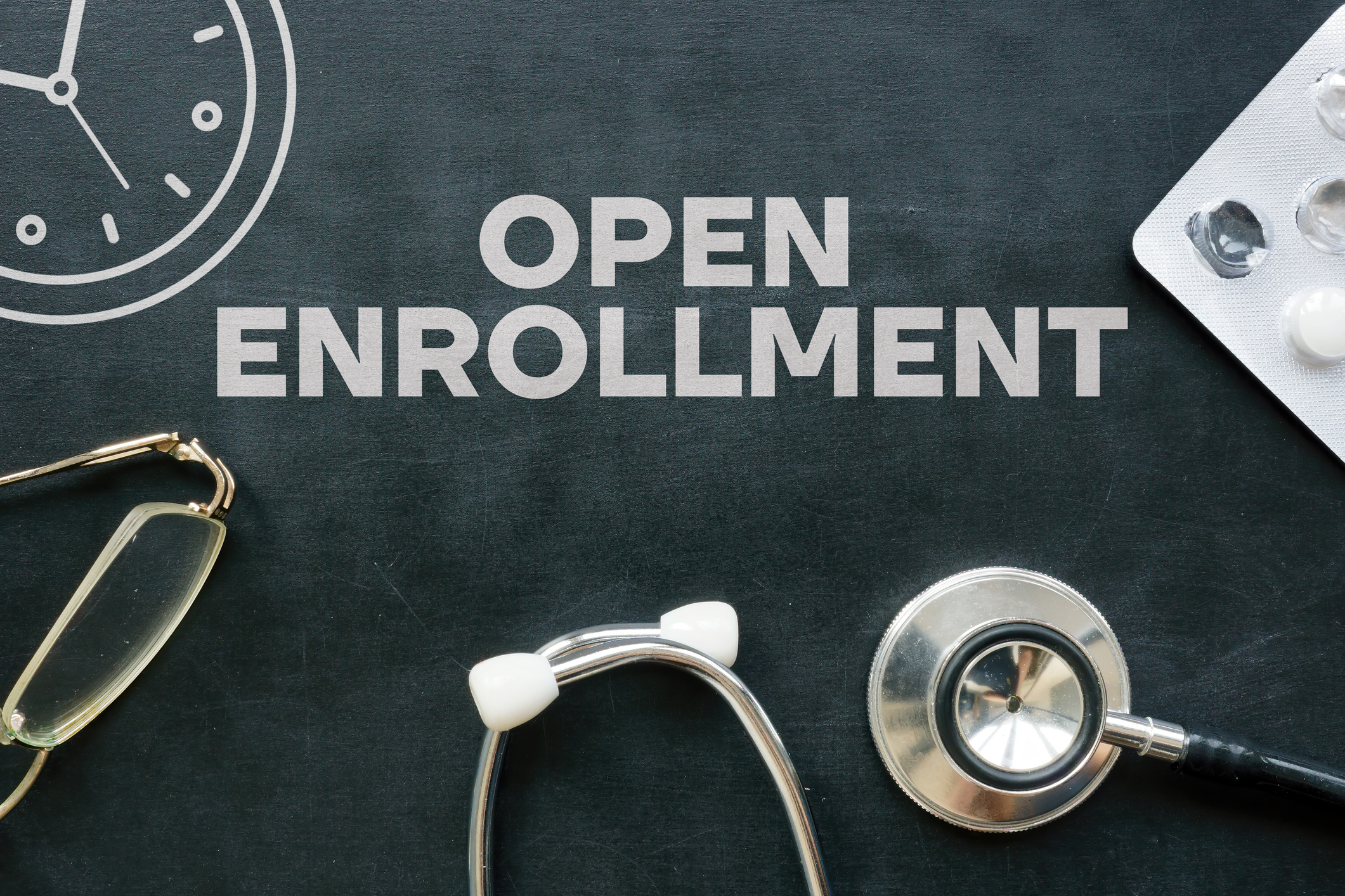 Open Enrollment is shown using a text