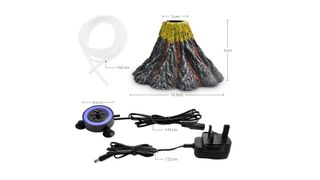 Nicrew aquarium volcano fish tank accessory