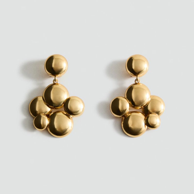 Mango , Round Hanging Earrings 