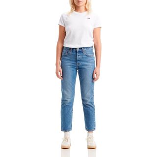 Levi's 501 Crop Women's Jeans, Medium Indigo Worn In, 28w / 28l