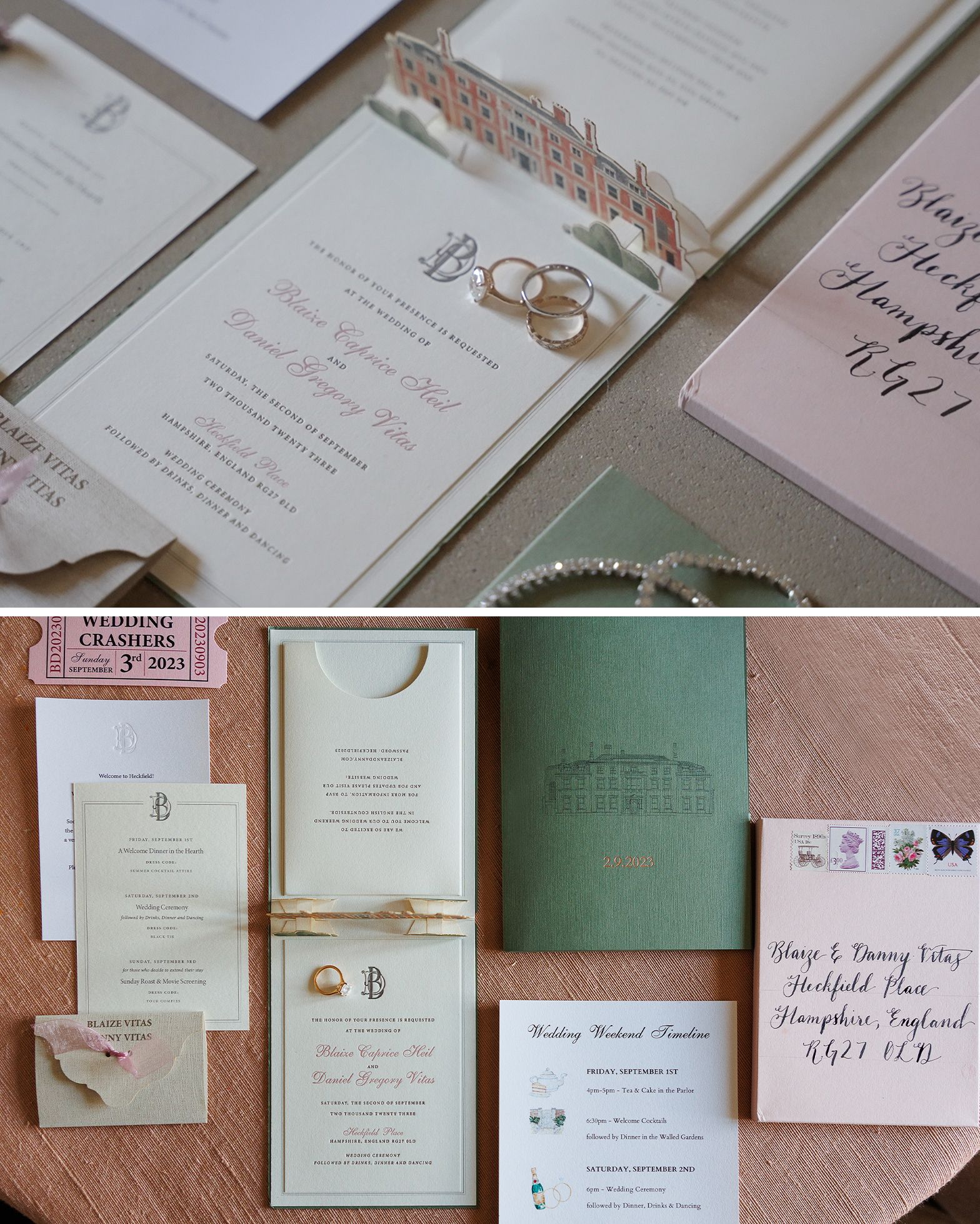 Blaize and Daniel Vitas Wedding Invitations