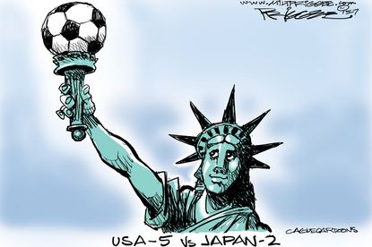 Editorial cartoon World U.S. Soccer