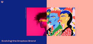The Dropbox rebrand made strong use vibrant colour