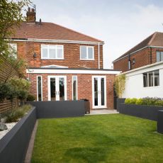 Extended semi-detached house with double glazed windows