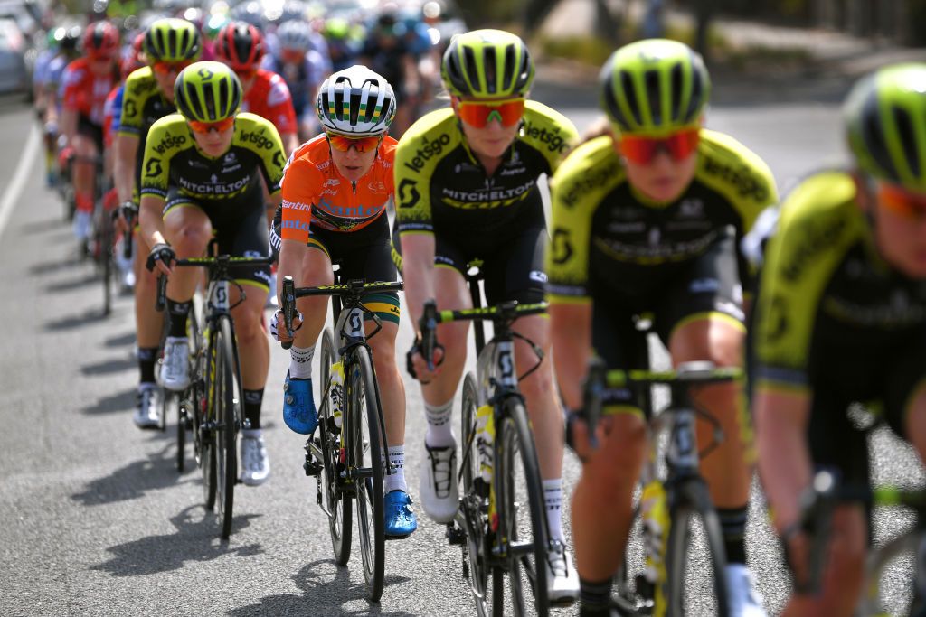 The Mitchelton-Scott team worked hard to protect Amanda Spratt