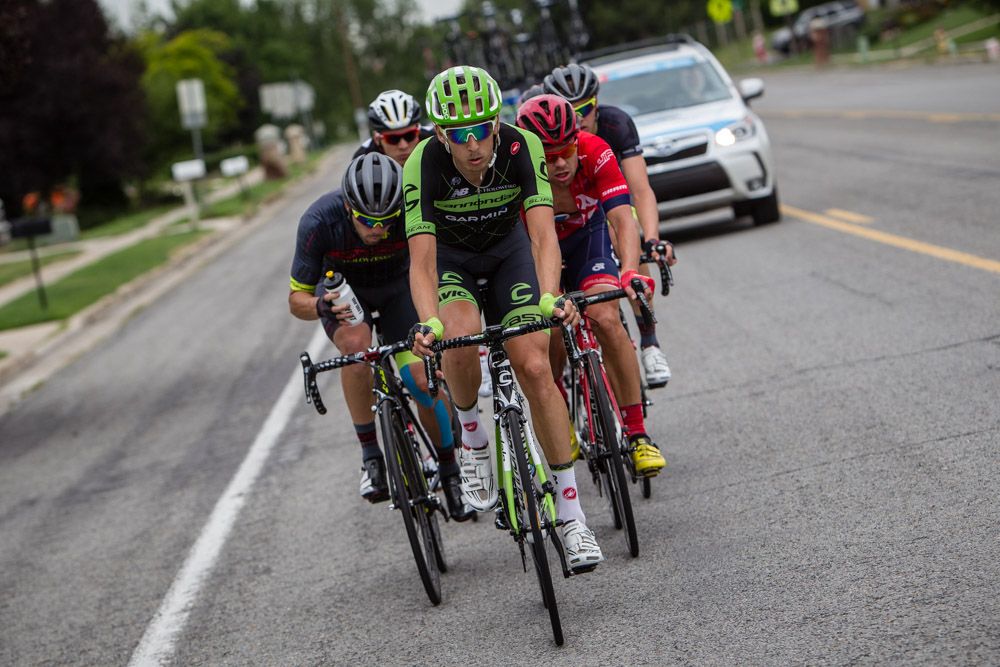 Jasper Bovenhuis (Cannondale) leads the break.