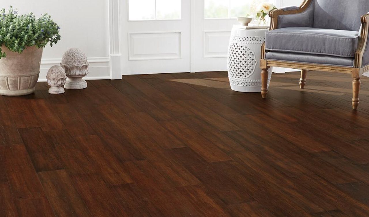 Bamboo Flooring: Hand Scraped Strand Woven Sahara