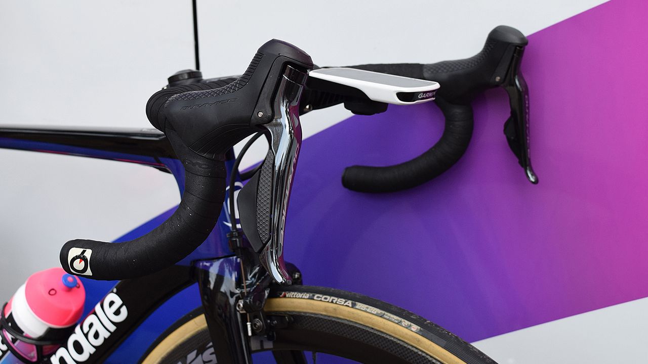 Shimano aren't a sponsor, but EF Education First's bikes are equipped with Dura-Ace Di2 components