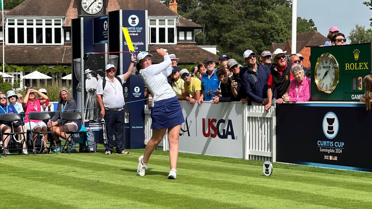 Lottie Woad tees off at Curtis Cup