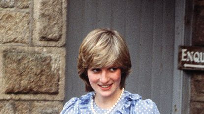 A pregnant Diana, Princess of Wales (1961 - 1997) during a trip to the Scilly Isles, April 1982. (Photo by Kypros/Getty Images)