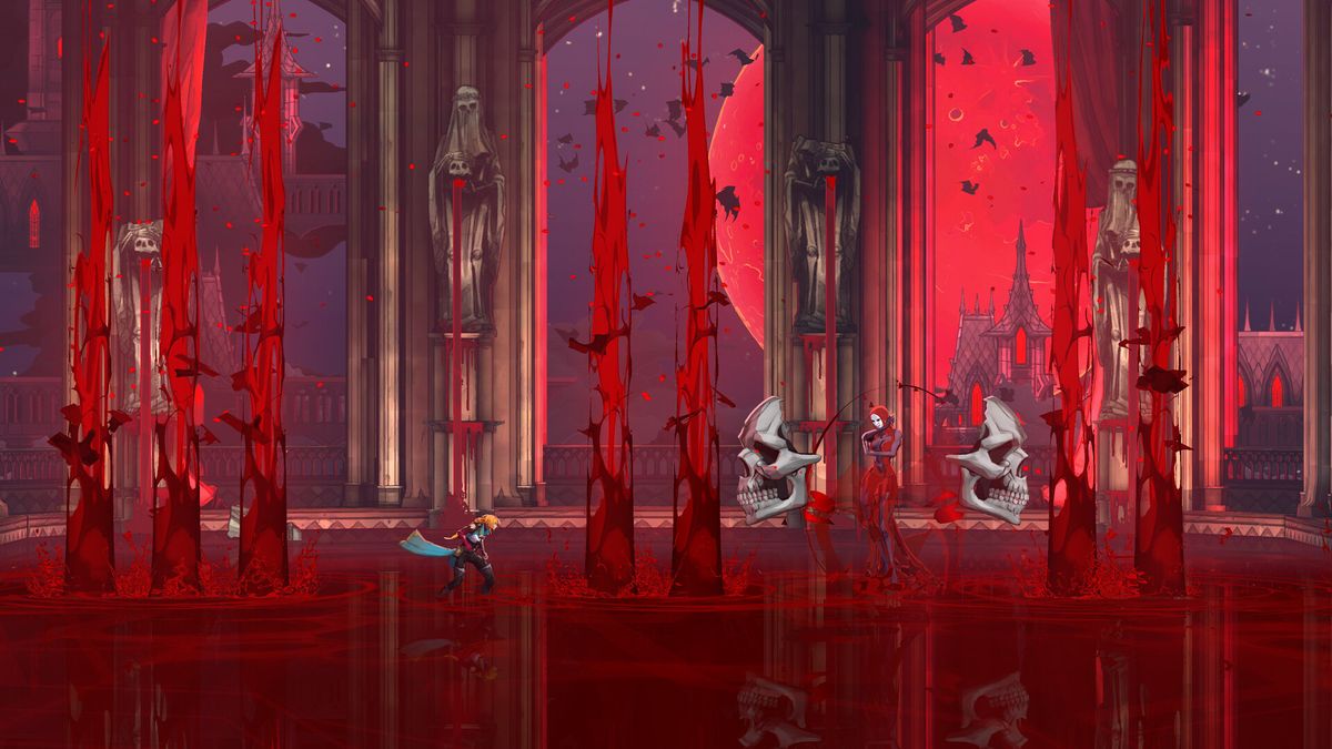 A screenshot from Castlevania: Belmonts Curse showing intricate level design