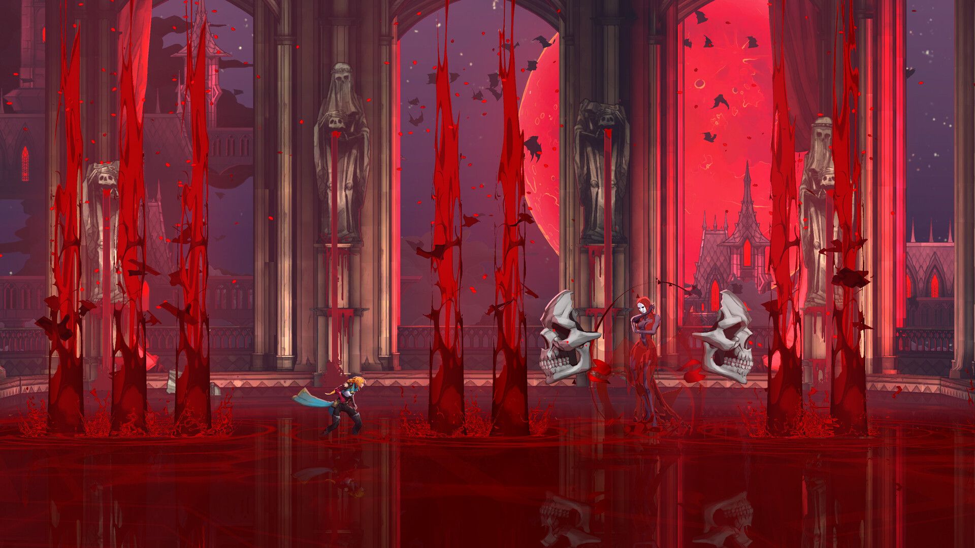 A screenshot from Castlevania: Belmont's Curse showing intricate level design