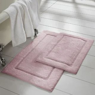 pink bath mat