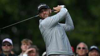 Lucas Bjerregaard takes a shot at the Danish Golf Championship