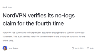 NordVPN audit article headline