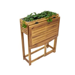 Wooden folding plant table